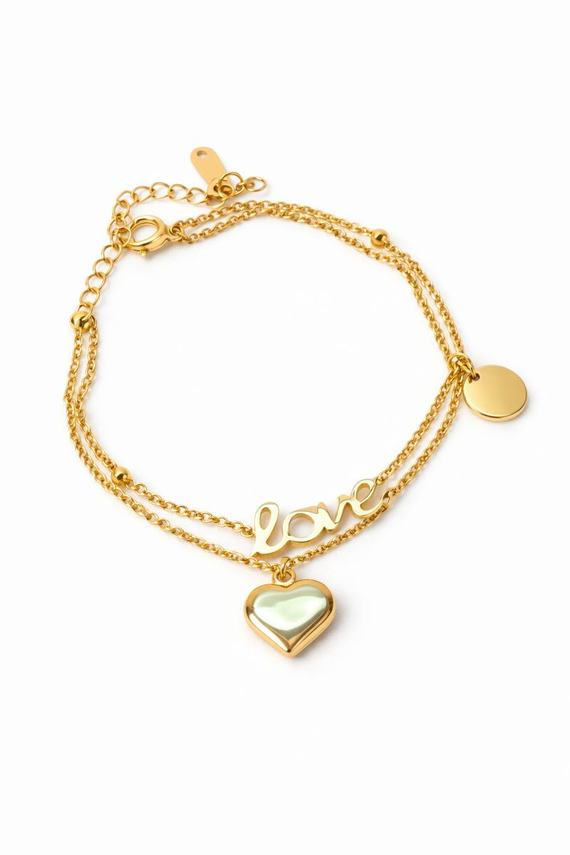 🖤🤍 Dual Tone Clover Gold Bracelet – Modern Elegance with Lucky Charm 🖤🤍