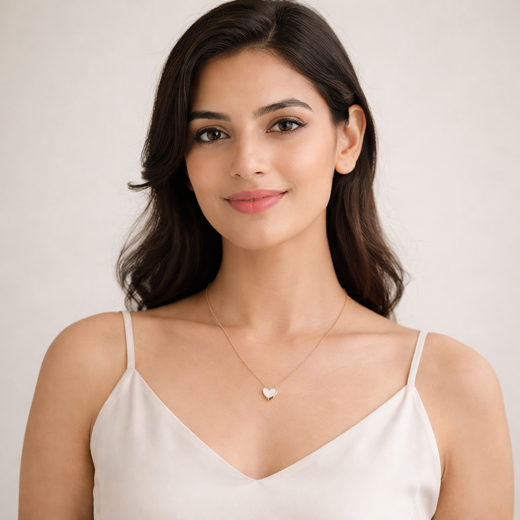 Minimal Heart Pendant Necklace – Gold Finish Elegant Jewelry