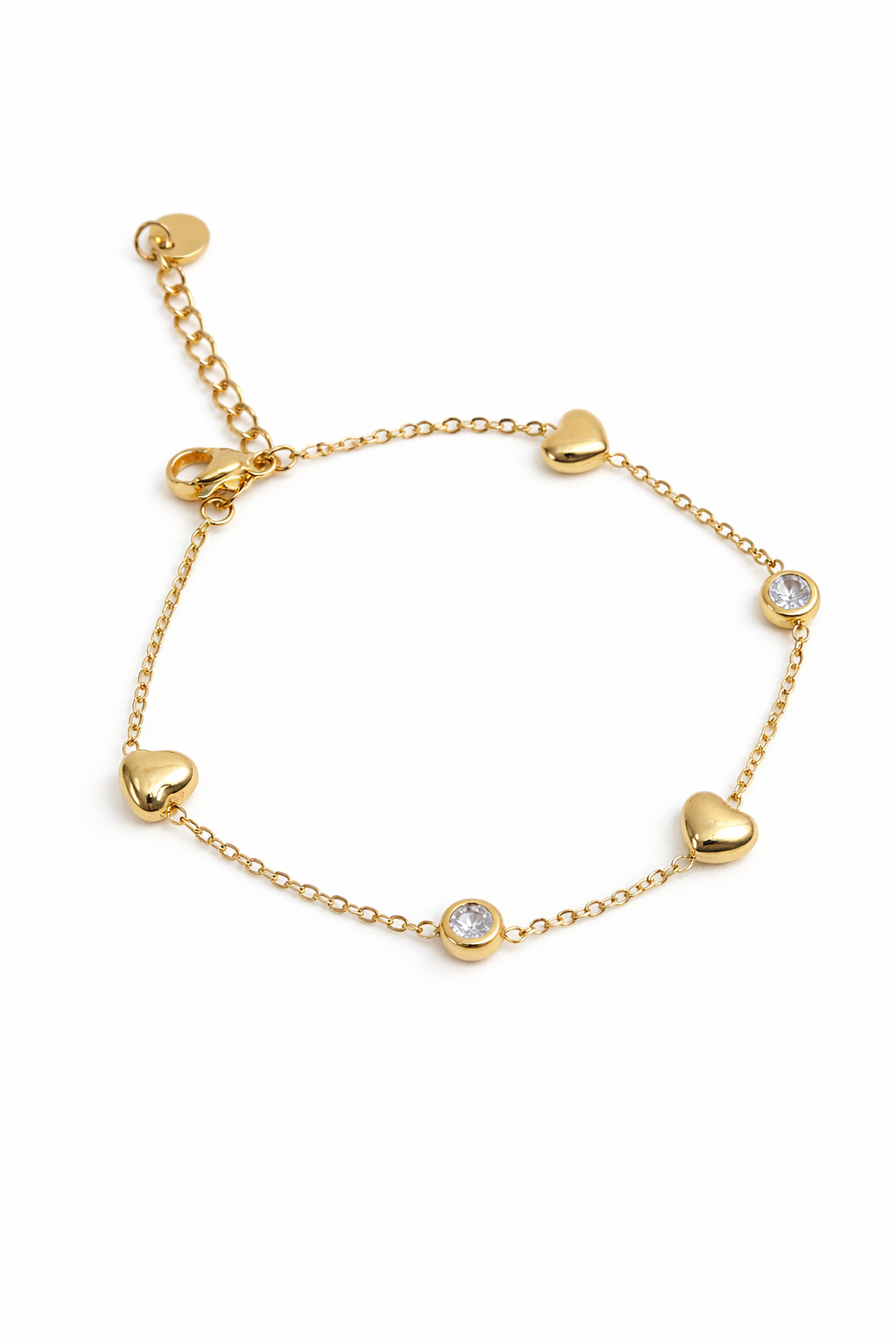 ✨ Crystal Clover Gold Bracelet – Subtle Sparkle, Endless Grace ✨