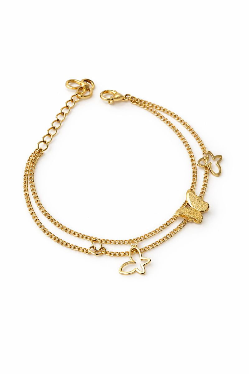 🖤🤍 Dual Tone Clover Gold Bracelet – Modern Elegance with Lucky Charm 🖤🤍