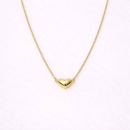 Gold-Plated Minimal Heart Pendant Necklace