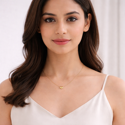 Gold-Plated Minimal Heart Pendant Necklace