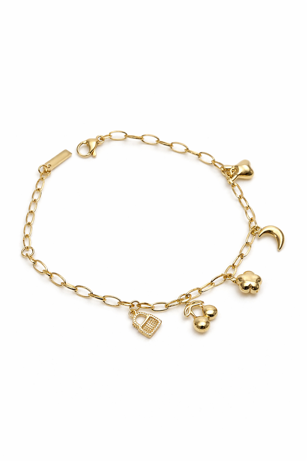 ✨ Crystal Clover Gold Bracelet – Subtle Sparkle, Endless Grace ✨