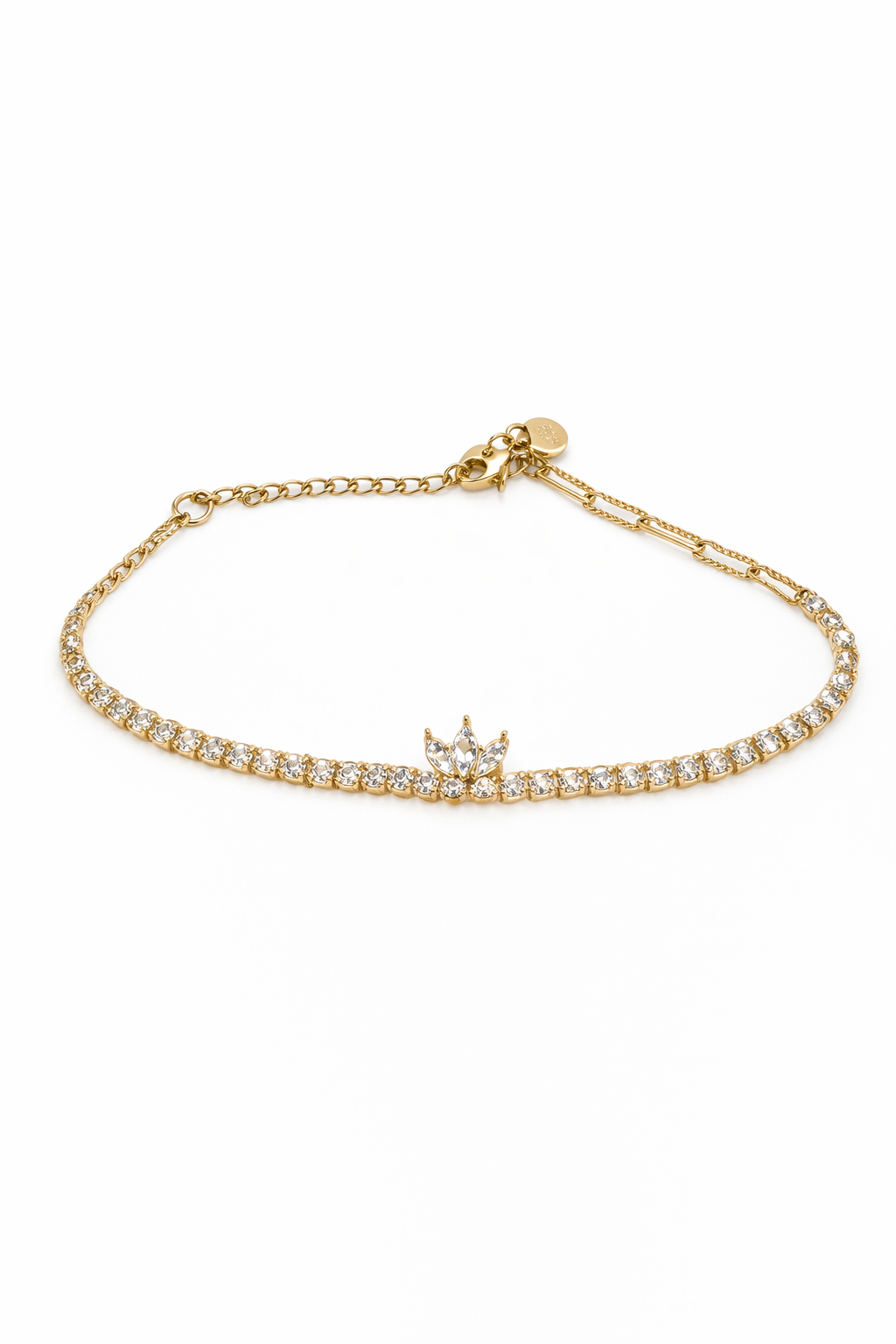 👑 Sparkling Crown Tennis Bracelet – Royal Elegance in Every Shine 👑