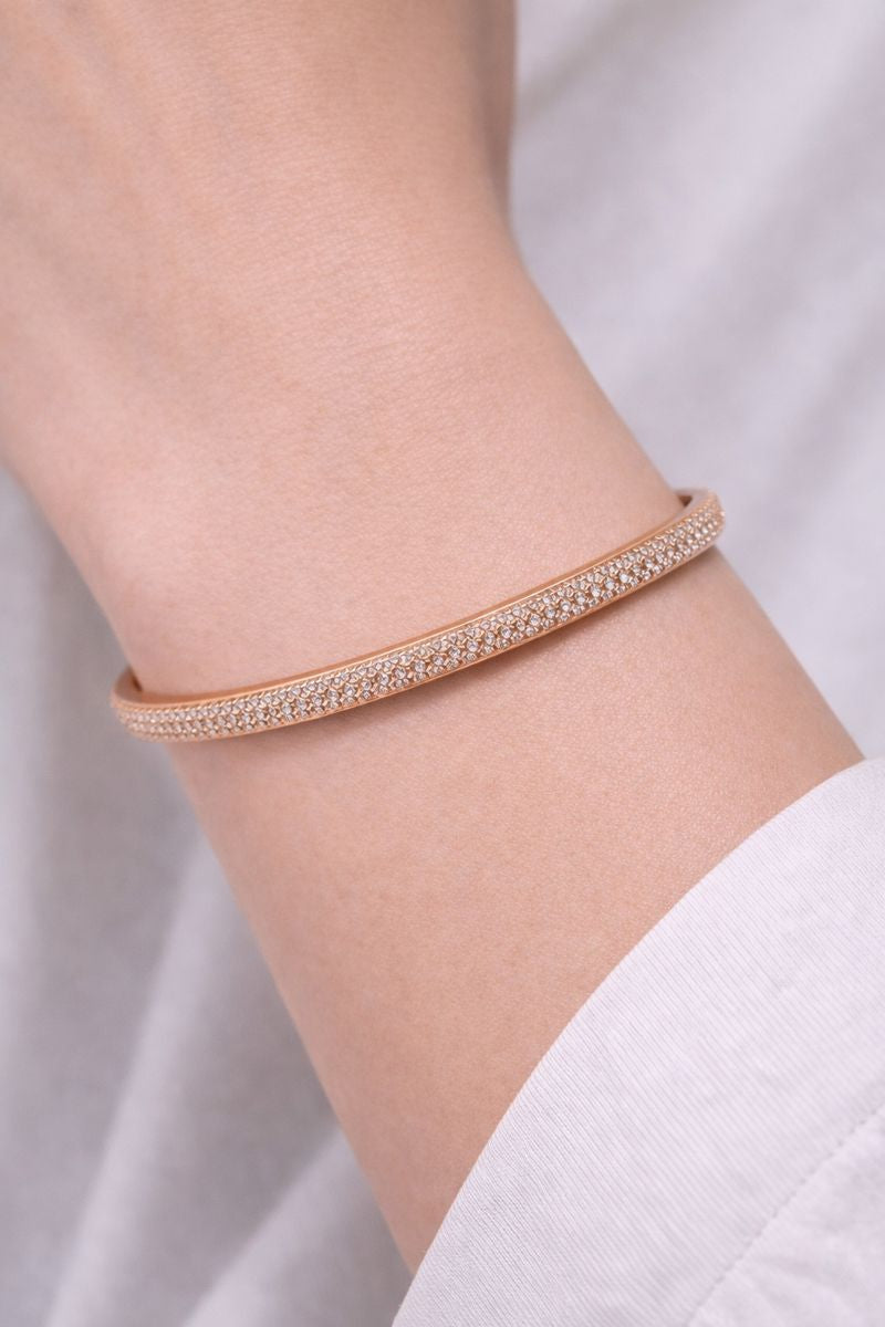 Rose Gold Full Crystal Cuff Bracelet