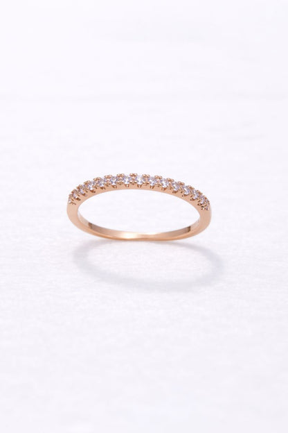 Rose Gold Crystal Eternity Band Ring