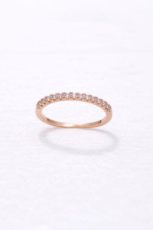 Rose Gold Crystal Eternity Band Ring