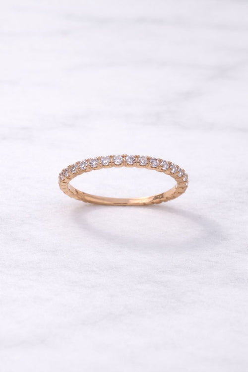 Rose Gold Eternity Pavé Crystal Ring