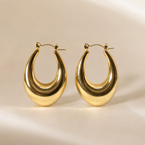 Luna Luxe Gold Hoop Earrings ✨